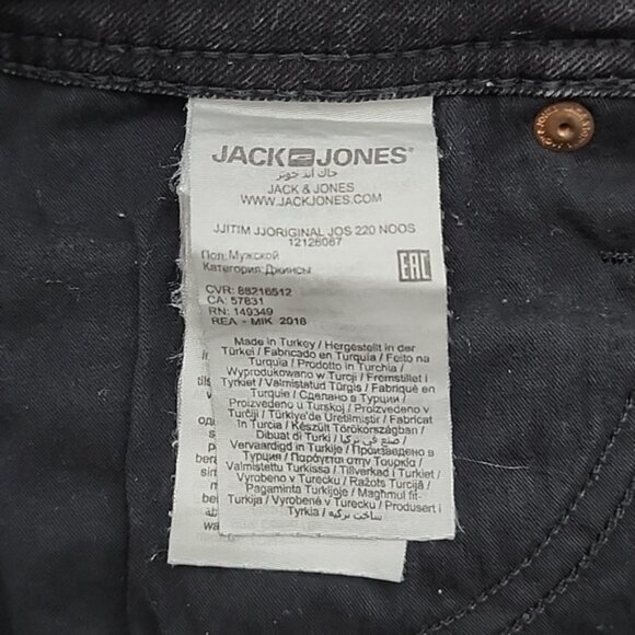 Jack  Jones Jeans Intelligence Slim Fit Tim Black Denim Size 31 x 32 - Picture 13 of 16